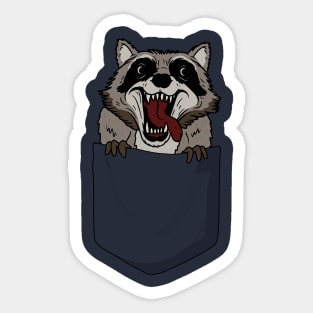 Raccoon in pocket Sticker